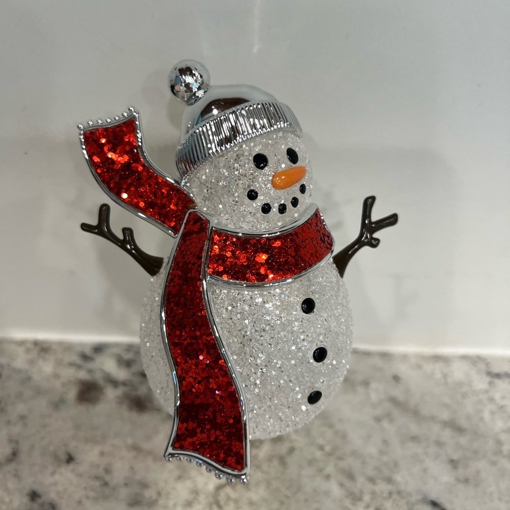 Festive Snowman with Red Scarf bath and body home fragrance plug in night light